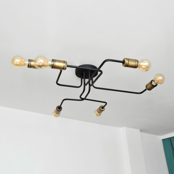 LED Přisazený lustr TUBE 6xE27/15W/230V