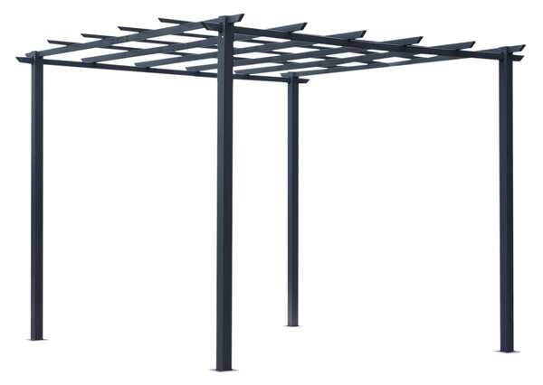 OUTSUNNY Kovová zahradní pergola samostatně stojící 250 x 230 x 250 cm černá