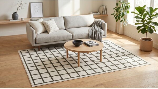 Tmavě zelený/krémový koberec 160x230 cm Picnic – ESTE