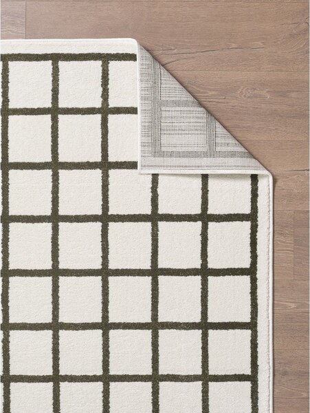 Tmavě zelený/krémový koberec 160x230 cm Picnic – ESTE