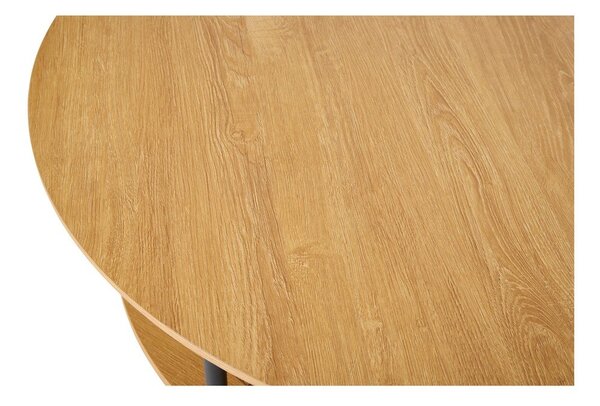 Kulatý konferenční stolek v dekoru dubu v přírodní barvě ø 80 cm Pensacola – Unique Furniture