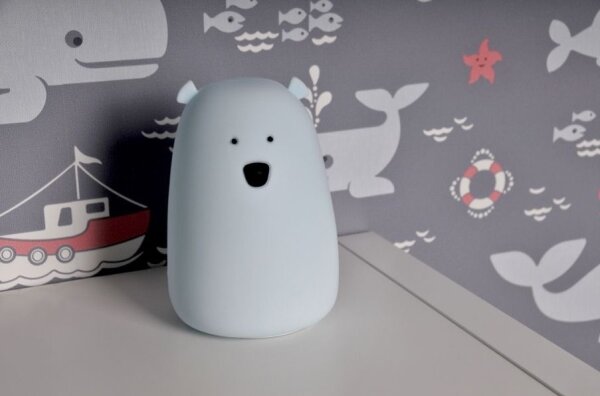 LED RGB Dětská dotyková lampička BEAR LED/0,8W/5V modrá