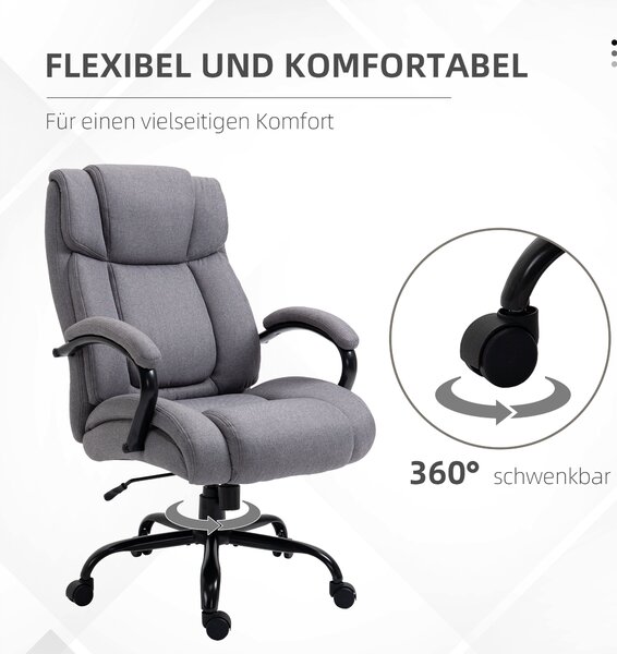 Kancelářské křeslo VINSETTO nosnost 220 kg šedá
