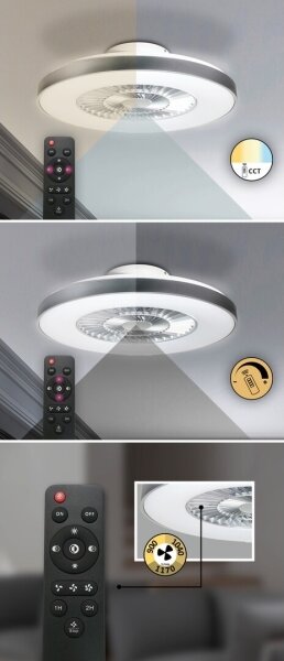 Rabalux - LED Stmívatelné stropní svítidlo s ventilátorem LED/40W/230V + DO