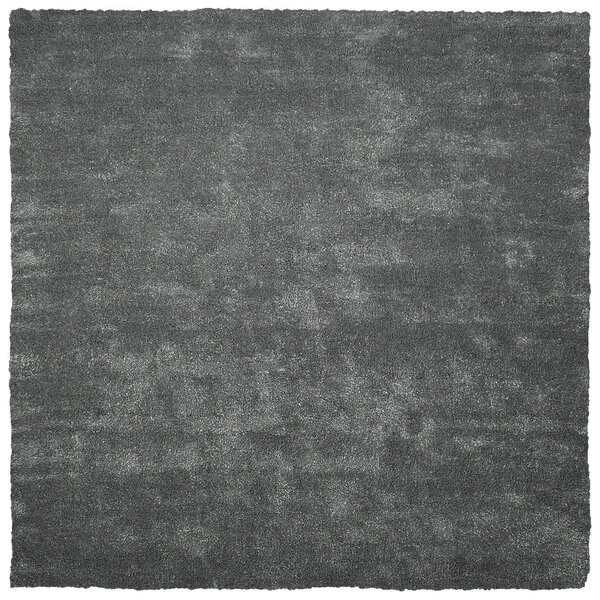 Chlupatý koberec DEMRE Tmavě šedá 200 x 200 cm