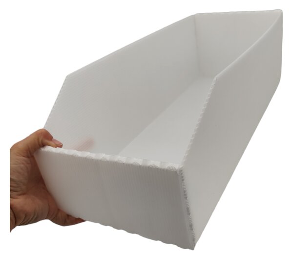 Usporadejto.cz Úložný box, plastový bílý 20x50x16cm - do spíže i do skříně KARTONPLAST