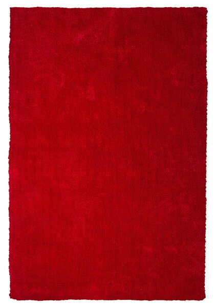 Chlupatý koberec DEMRE Červená 140 x 200 cm