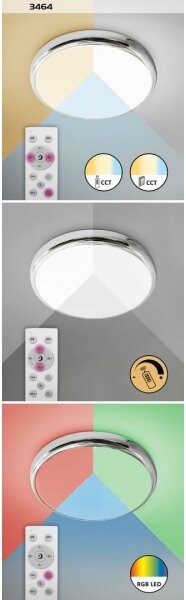 Rabalux 3464-LED RGB Koupelnové stropní svítidlo BALTHASAR LED/18W/230V IP44 +DO