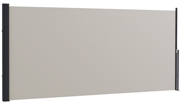OUTSUNNY Boční výsuvná markýza 300 x 140 cm světle šedá