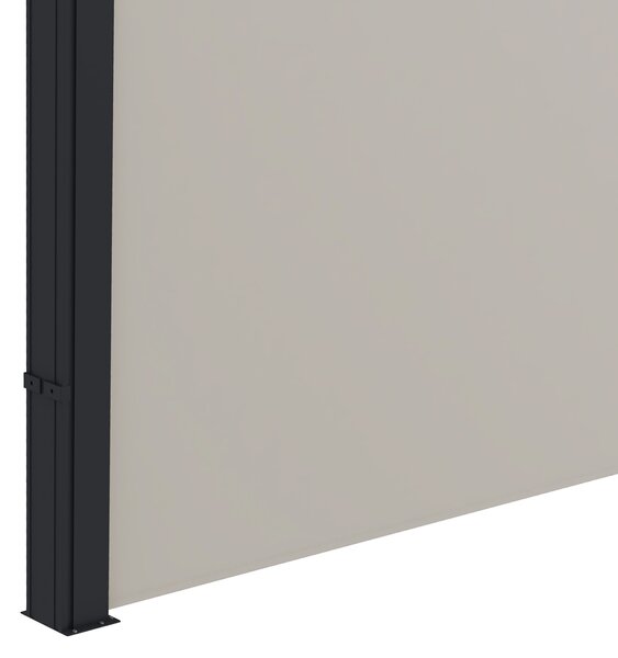 OUTSUNNY Boční výsuvná markýza 300 x 140 cm světle šedá