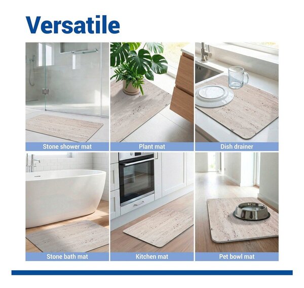 Světle hnědá z křemeliny koupelnová předložka 50x80 cm Puna – Wenko
