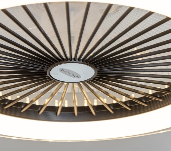 Brilagi - LED Stmívatelné svítidlo s ventilátorem RONDA LED/48W/230V černá + DO
