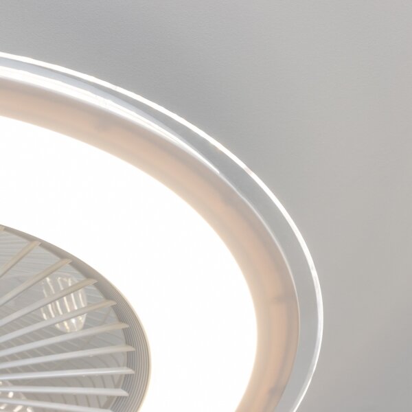 Brilagi - LED Stmívatelné svítidlo s ventilátorem RONDA LED/48W/230V bílá + DO