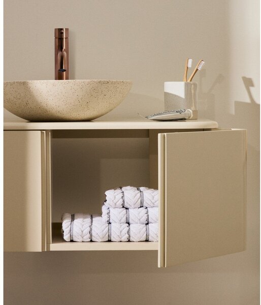 Béžová závěsná skříňka pod umyvadlo 90x35 cm Salaya – Kave Home
