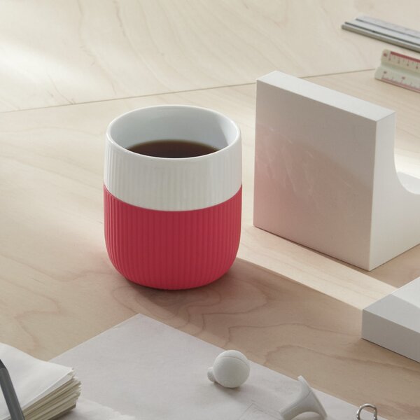 Porcelánový hrnek Fluted Contrast Hibiscus 350 ml