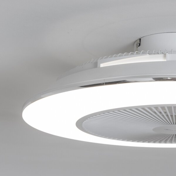 Brilagi - LED Stmívatelné svítidlo s ventilátorem AURA LED/38W/230V bílá + DO