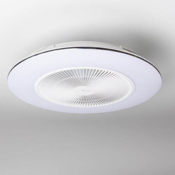 Brilagi - LED Stmívatelné svítidlo s ventilátorem AURA LED/38W/230V bílá + DO