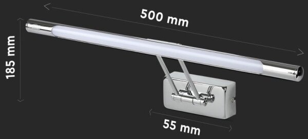 LED Osvětlení zrcadla LED/9W/230V 3000K 50cm lesklý chrom