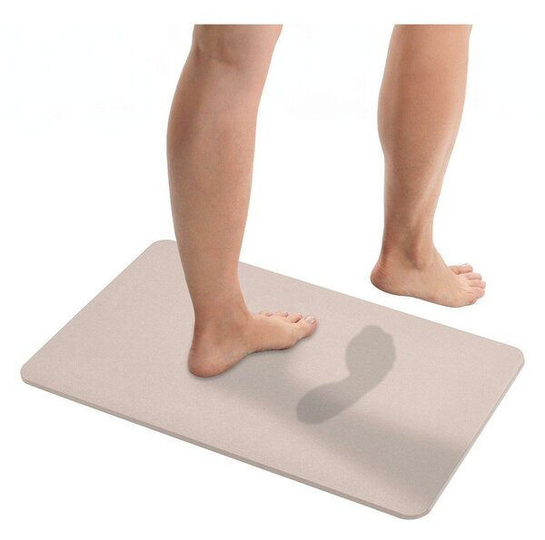 Béžová z křemeliny koupelnová předložka 39x60 cm Simi – Wenko