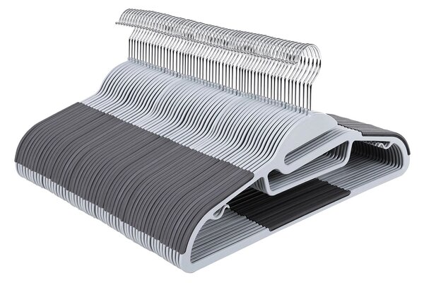 SONGMICS 50 ks protiskluzová ramínka na oblečení 42 x 23 x 0,5 cm šedá