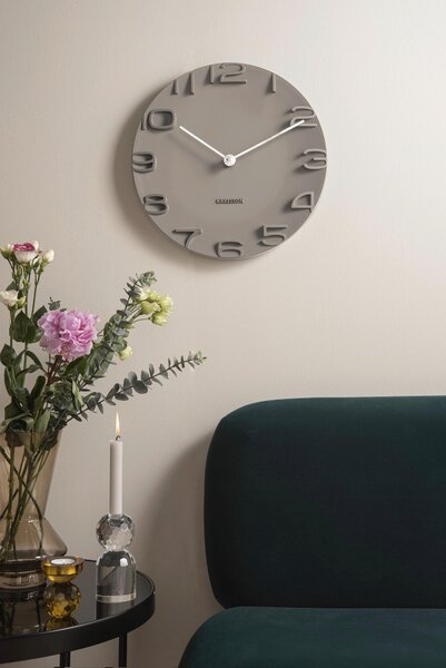 NÁSTĚNNÉ HODINY šedá 42/42/5 cm Karlsson - Nástěnné hodiny, Online Only