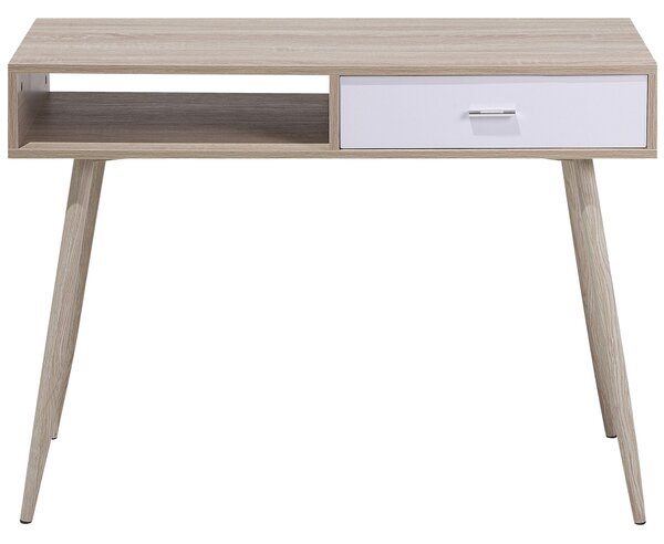 Pracovní stůl DEORA 100 cm 48 cm se zásuvkami Světle hnědá