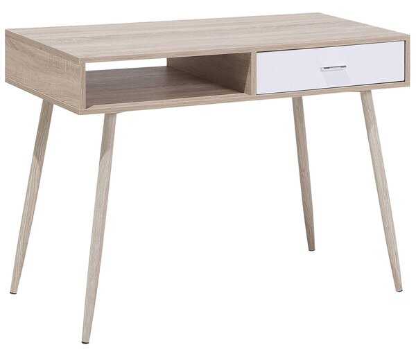 Pracovní stůl DEORA 100 cm 48 cm se zásuvkami Světle hnědá