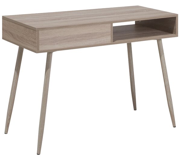 Pracovní stůl DEORA 100 cm 48 cm se zásuvkami Světle hnědá