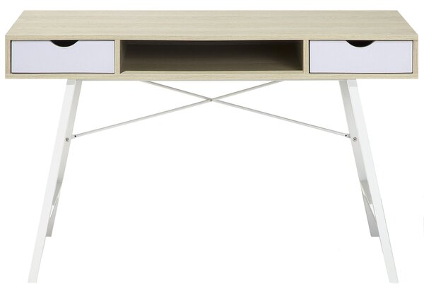 Pracovní stůl CLARITA 120 cm 48 cm se zásuvkami Světle hnědá