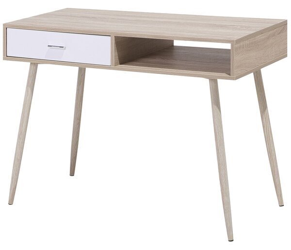 Pracovní stůl DEORA 100 cm 48 cm se zásuvkami Světle hnědá