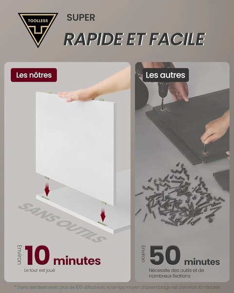 VASAGLE Noční stolek s el. a USB zásuvkovou lištou 45 x 58 x 35 cm bílá