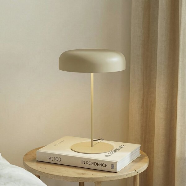 Stolní lampa Lindby, Edion, Béžová, Obývací pokoj, Kov, Moderní