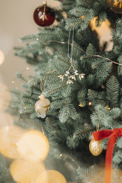 Kovová vánoční ozdoba Mistletoe Golden