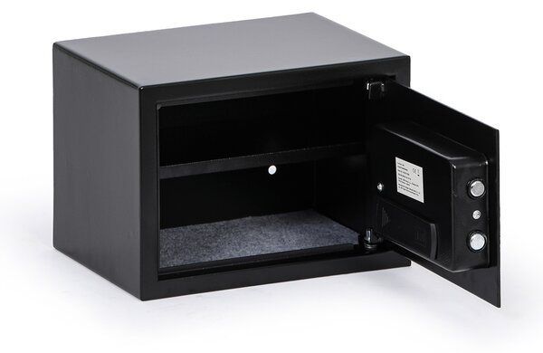 Nábytkový sejf s elektronickým zámkem a čtečkou otisků prstů, 250 x 350 x 250 mm