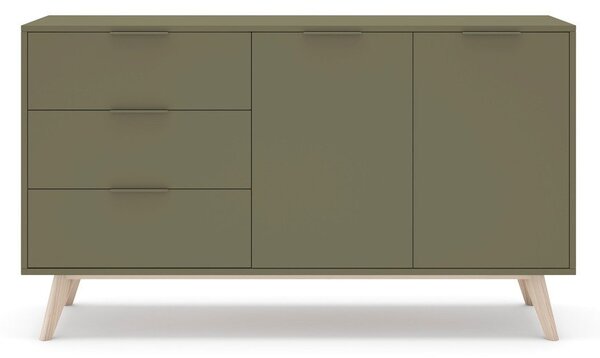 Zelená matná komoda 140x81x40 cm Campus – Marckeric