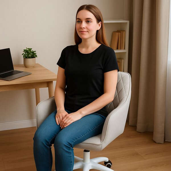 Vikio Pracovní křeslo šedá látka VKZ100S
