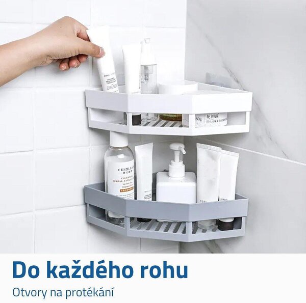 Nalepovací rohová polička