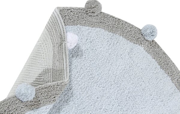 Pratelný koberec Bubbly Soft Blue Kruh Ø 120 cm