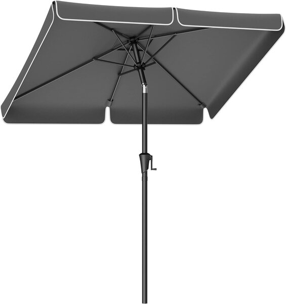 SONGMICS Slunečník 200 x 150 cm šedý