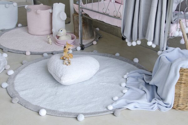 Pratelný koberec Bubbly Soft Blue Kruh Ø 120 cm