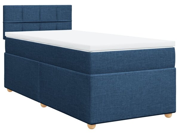 Box spring postel s matrací modrá 80x200 cm textil 3286513