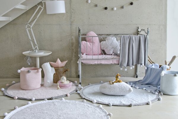 Pratelný koberec Bubbly Soft Pink Kruh Ø 120 cm
