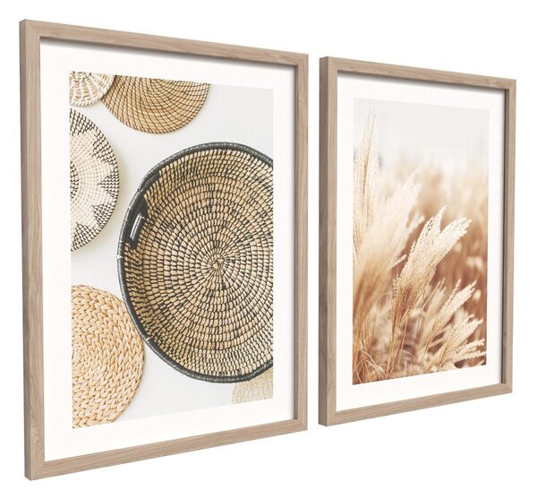 Tištěné obrazy v sadě 2 ks s rámem 30x40 cm Full Beige – Styler