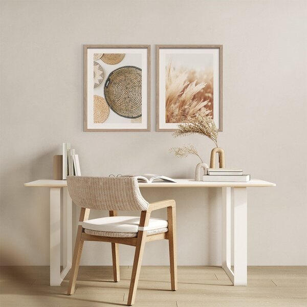 Tištěné obrazy v sadě 2 ks s rámem 30x40 cm Full Beige – Styler