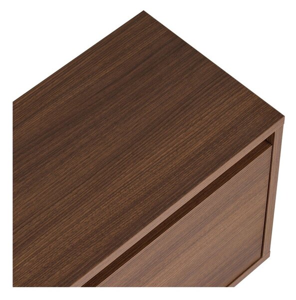 TV stolek v dekoru ořechu v tmavě přírodní barvě 160x42x30 cm Sentinel – Kalune Design