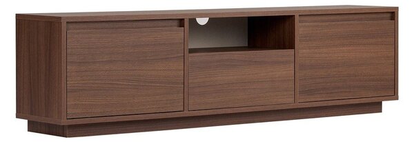 TV stolek v dekoru ořechu v tmavě přírodní barvě 160x42x30 cm Sentinel – Kalune Design