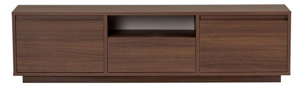 TV stolek v dekoru ořechu v tmavě přírodní barvě 160x42x30 cm Sentinel – Kalune Design