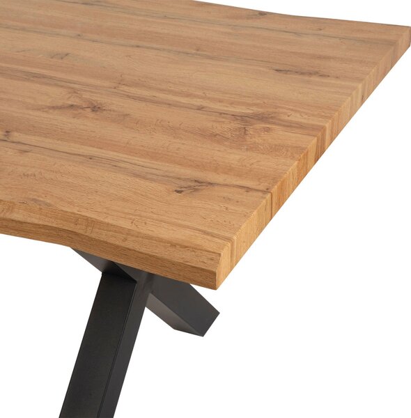 Vikio Jídelní stůl 160x90 dekor dub kovové nohy VJS100D-160