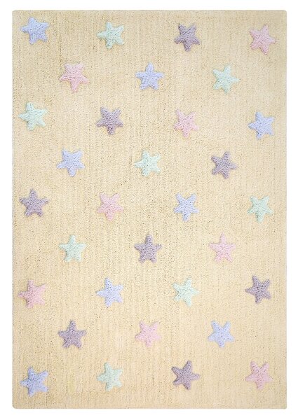 Pro zvířata: Pratelný koberec Tricolor Stars Vanilla 120x160 cm