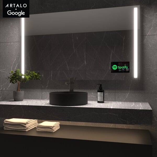 SMART Zrcadlo do koupelny s LED osvětlením M4 premium + SmartScreen with Google Chromecast